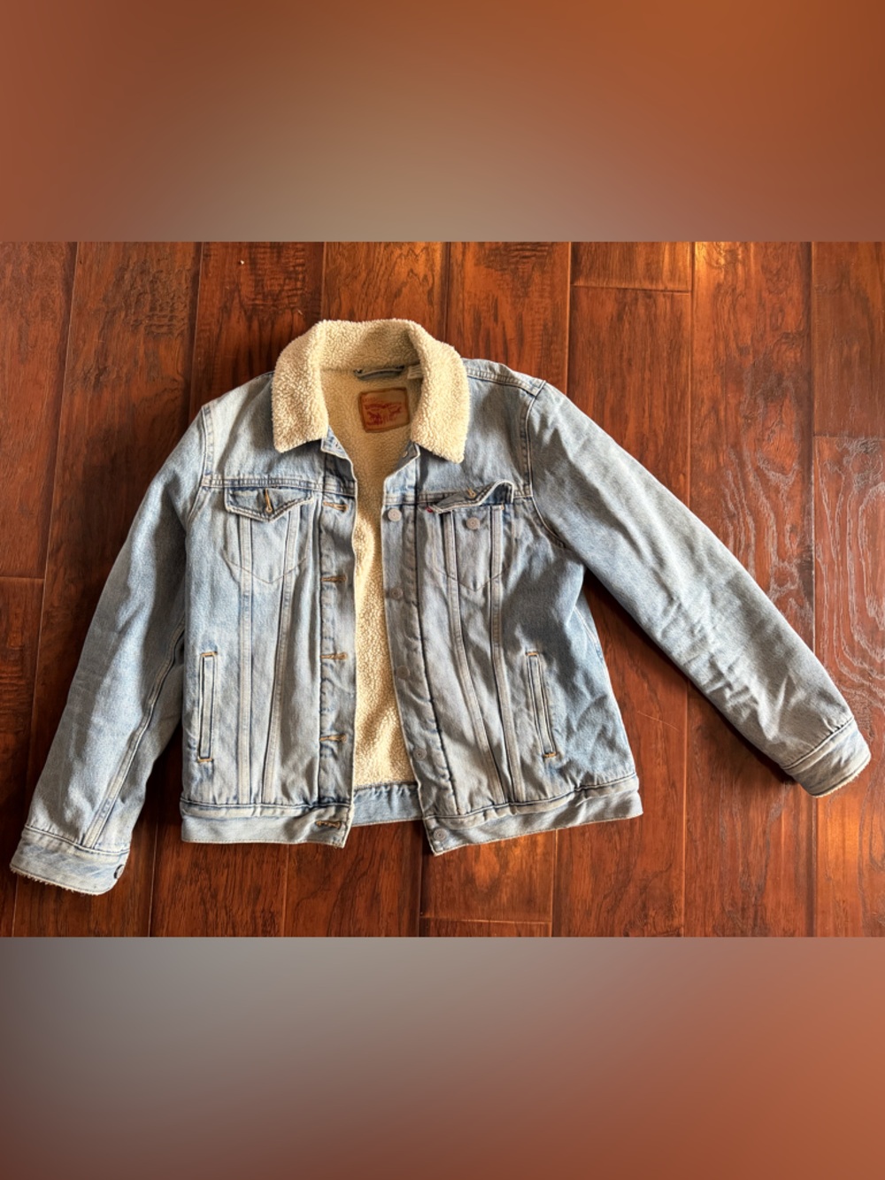 Levi's Light Blue Denim Sherpa-Lined Jean Jacket